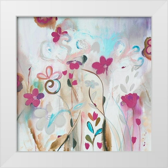 Daisy D 12x12 White Modern Wood Framed Museum Art Print Titled - Ethereal Edge Muted