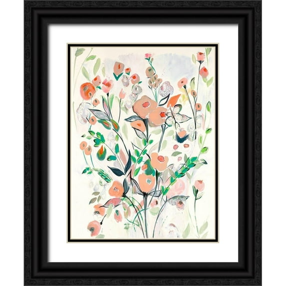 Daisy D 15x18 Black Ornate Wood Framed with Double Matting Museum Art Print Titled - Celebration of Nature
