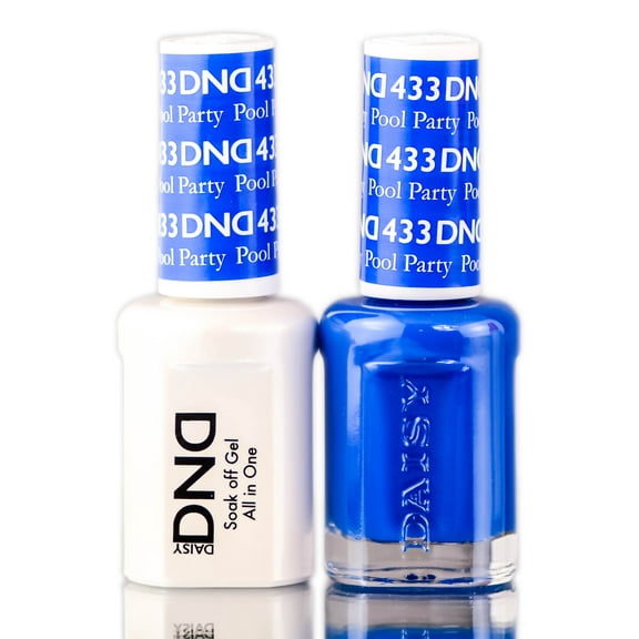 Daisy DND Blues & Greens Soak Off GEL POLISH DUO, All In One Gel Lacquer + Matching Nail Polish Color - Pool Party (433)