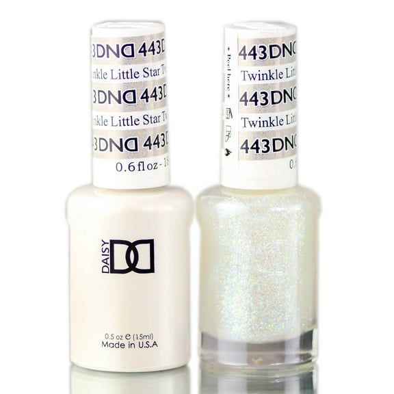 Daisy DND Neutrals Soak Off GEL POLISH DUO, All In One Gel Lacquer + Matching Nail Polish Color - Twinkle Little Star (443)