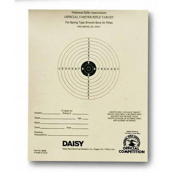 Daisy Daisy Official NRA 5-meter BB Target