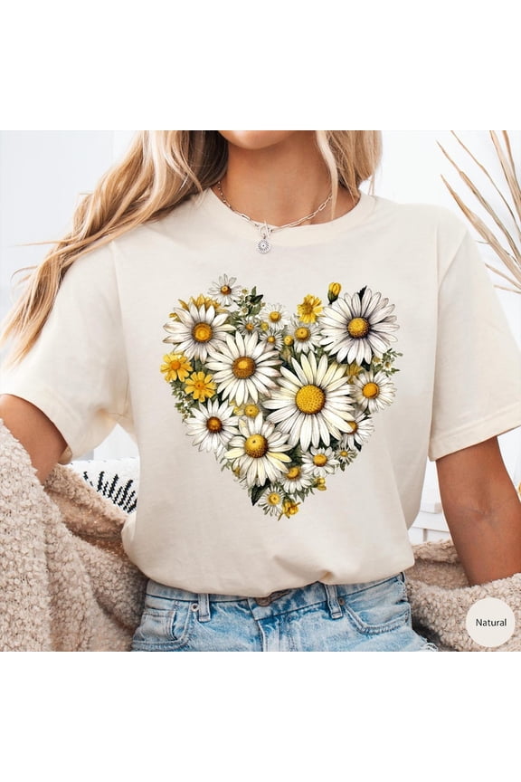 Daisy, Daisy Shirt, Floral Tee Shirt, Flower Shirt, Garden Shirt, Wildflower Shirt, Sunflower T-shirt, Sunflower Shirts, Sunshine Summer Tee Tshirt All Size S-5XL