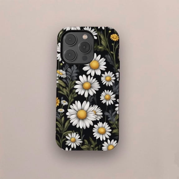 Daisy Daydream Baby Floral Unique Black Coquette Aesthetic Phone Case for 17 16 15 14 13 12 11 Pro Max