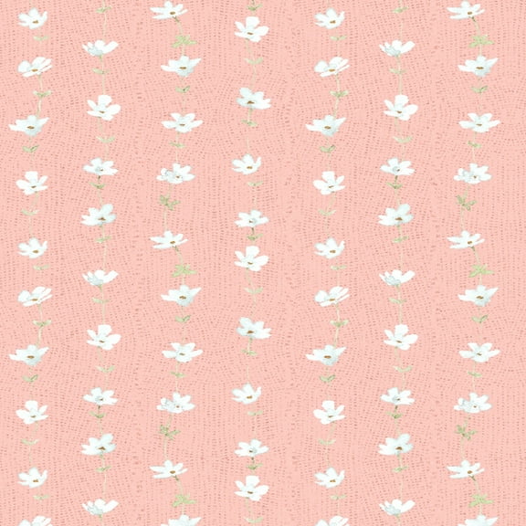 Daisy Days Pink/Cream Floral Stripe