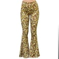 thumbnail image 1 of Daisy Del Sol High Waist Gypsy Comfy Yoga Ethnic Tribal Stretch Palazzo 70s Bell Bottom Fit to Flare Pants, 1 of 4