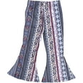 thumbnail image 1 of Daisy Del Sol Little Girls Boho Bell Bottom Stretch Legging Flared Soft Yoga Pants Toddler Childrens Kids 2T-5T, 1 of 7