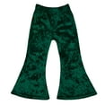 thumbnail image 1 of Daisy Del Sol Little Girls Velvet Boho Bell Bottom Stretch Legging Flared Pants Toddler Childrens Kids 2T-8, 1 of 1