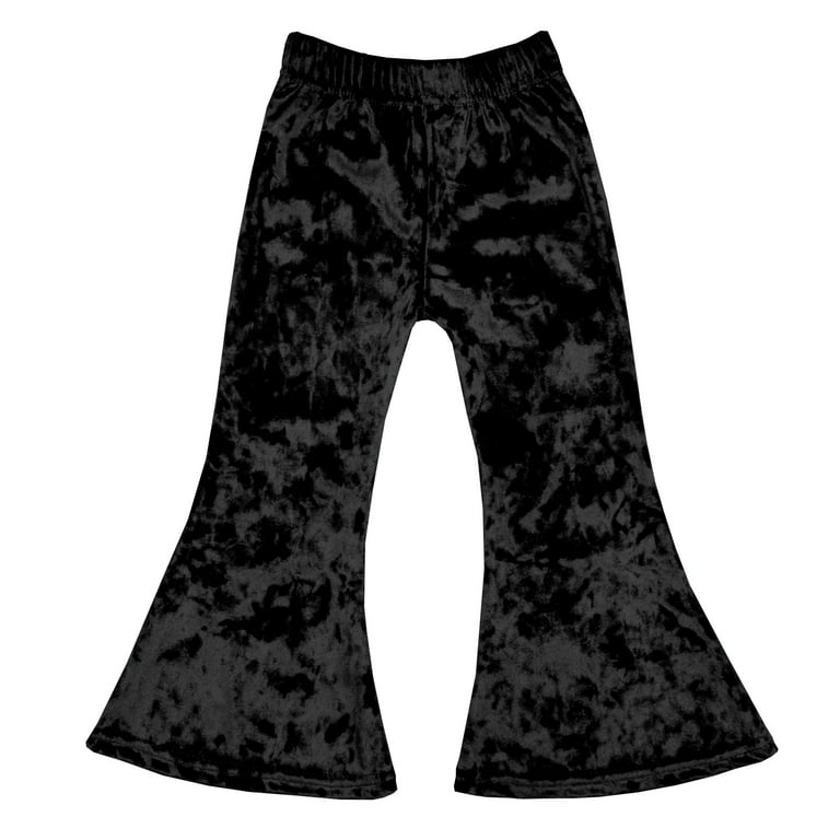 Lyush Black Bell Bottom Pants For Girls