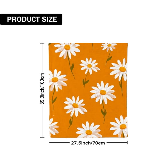 Daisy Delight Soft Printed Throw Blanket - All-Season Cozy Indoor Use for Couch, Bed, Car, Camping & Travel - Perfect Gift for Kids, Boys and Girls