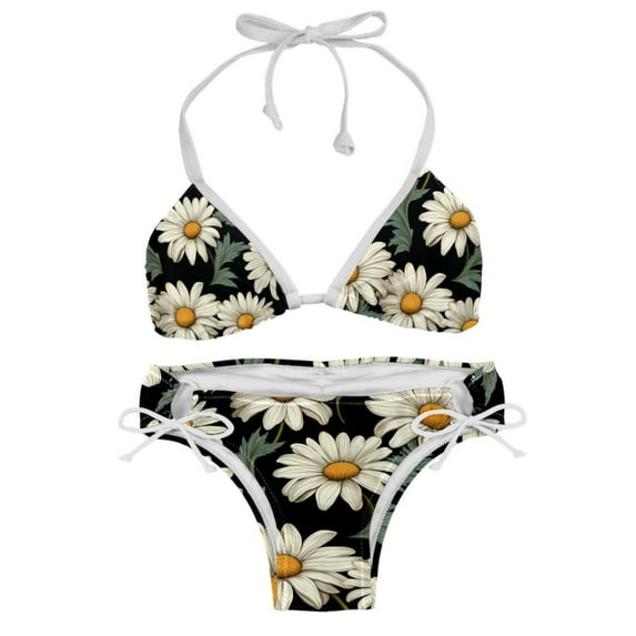 Daisy Detachable Sponge Adjustable Strap Bikini Set Two-Pack Swim Suits - Ideal for All Your Swimming Scenes!