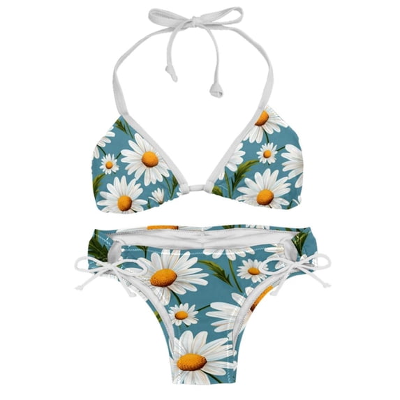 Daisy Detachable Sponge Adjustable Strap Bikini Set Two-Pack Swimsuit Swim Suit - Beach Pool Vacation Club