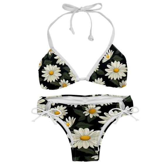 Daisy Detachable Sponge Adjustable Strap Bikini Set - Two-Pack for Versatile Swim Suit Looks