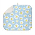 thumbnail image 1 of Daisy Dish Drying Mat for Countertop Kitchen Sink Area Microfiber Drainer Pad Foldable Floral Rack Mat Absorbent 16x18 Inch, 1 of 7