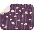 thumbnail image 1 of Daisy Dish Drying Pad Microfiber Foldable Absorbent Rack Pad Kitchen Counter Floral Spring Summer 18x24 Inch, 1 of 5