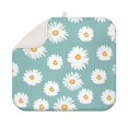 thumbnail image 1 of Daisy Dish Drying Pad Microfiber Rack Mat for Kitchen Countertop Foldable Floral Drainer Mat Absorbent Spring Summer 16x18 Inch, 1 of 7