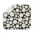thumbnail image 1 of Daisy Dish Drying Rack Mat for Kitchen Microfiber Absorbent Pad Foldable Floral Counter Drainer Mat Spring Summer 16x18 Inch, 1 of 7