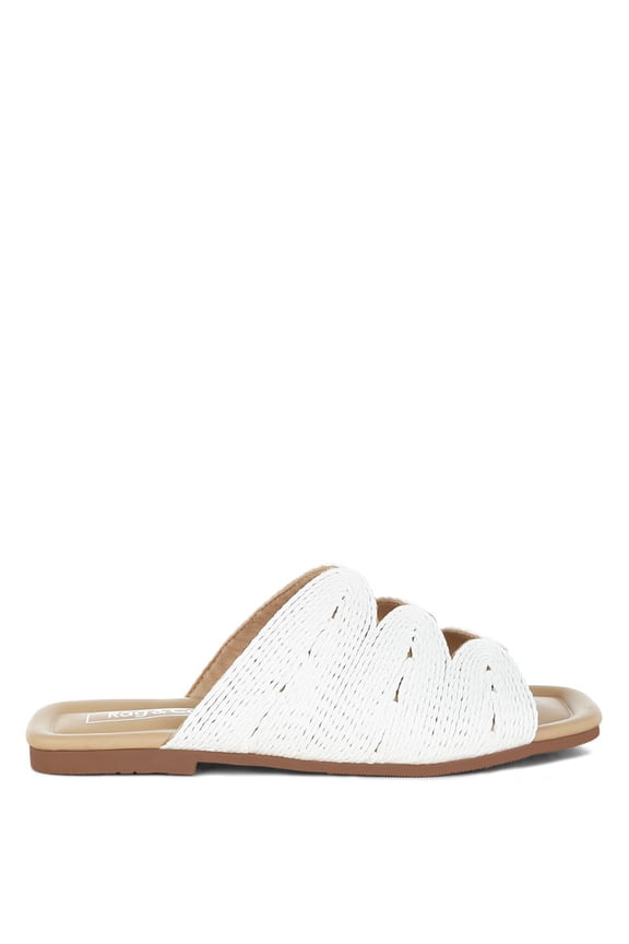 Daisy Doe Raffia Square Toe Flats