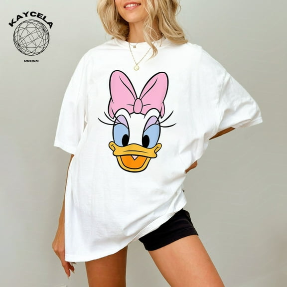 Daisy Duck Big Face T-Shirt, Disney Vacation, Disneyworld Shirt, Comfort Colors Tee,White color,size XL