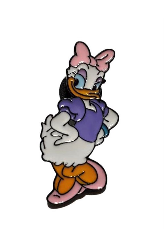 Daisy Duck Cartoon Character 1.25 Inches Tall Enamel Metal Pin