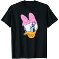 thumbnail image 1 of Daisy Duck Face DTG Print Unisex T-Shirt,Black Color,Size XL, 1 of 5