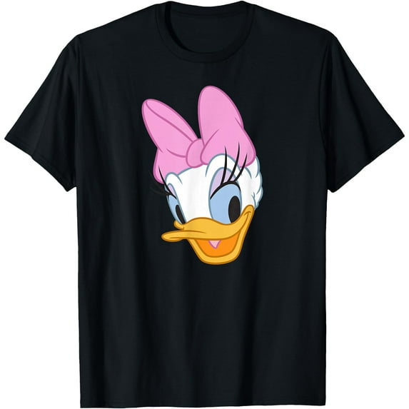 Daisy Duck Face DTG Print Unisex T-Shirt,Black Color,Size XL