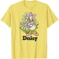 thumbnail image 1 of Daisy Duck Floral Portrait DTG Print Unisex T-Shirt,Cornsilk Color,Size M, 1 of 5