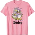 thumbnail image 1 of Daisy Duck Floral Portrait DTG Print Unisex T-Shirt,Light Pink Color,Size 3XL, 1 of 5