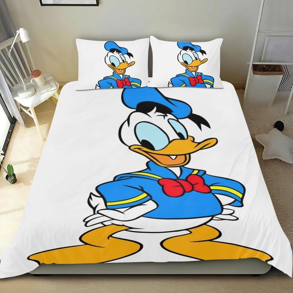 Daisy Duck Goofy Themed Bed Sheet Set Three Piece Set 36x75 In ches Comfortable And Skin Friendly Unique Design Creating A Star Studded Night Home Decor Gifts For Family Friends fans
