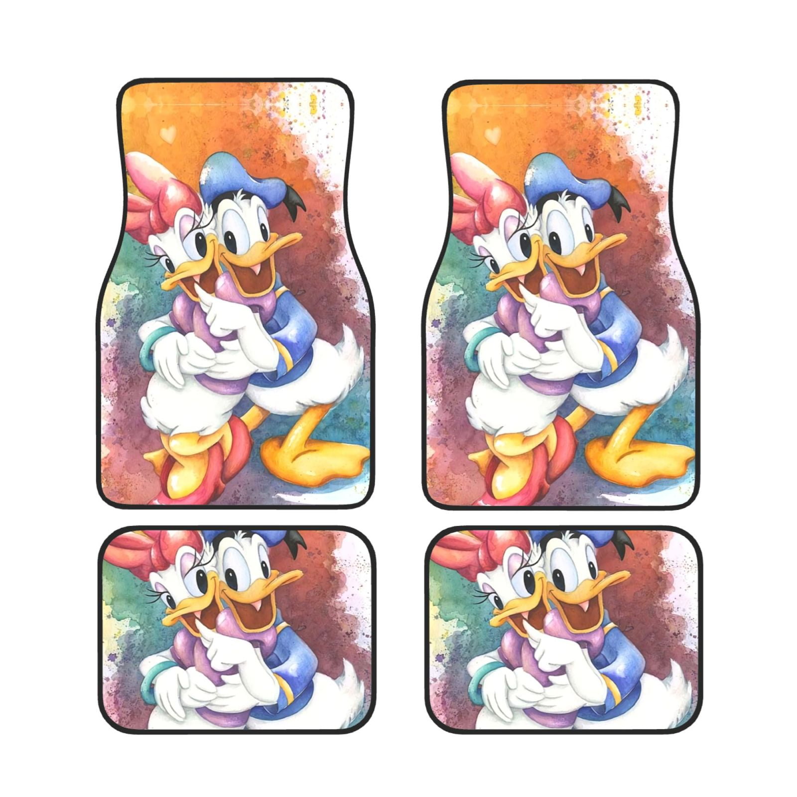 Daisy Duck Set Of 4 Universal Front And Rear Floor Mats With Non-Slip ...