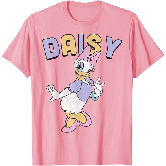 Daisy Duck Simple Portrait DTG Print Unisex T-Shirt,Light Pink Color,Size 2T