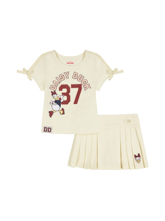 Daisy Duck Toddler Girls Herringbone Skort Set, Sizes 12 Months - 5T
