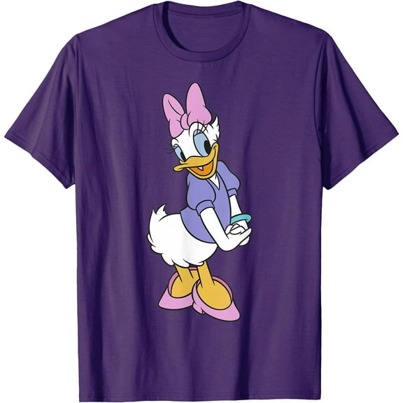 Daisy Duck Traditional Portrait DTG Print Unisex T-Shirt,Purple Color,Size XL