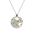 thumbnail image 1 of Daisy Elegant Glass Circular Pendant Women's Necklaces, 1 of 5