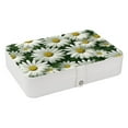 thumbnail image 1 of Daisy Elegant PU Leather Jewelry Box with Removable Compartment and Earring Holder - Decorative Storage Box - Portable, 1 of 6