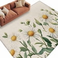 thumbnail image 1 of Daisy Floral Area&nbsp;Rug 8x10ft Spring Flowers Leaf Non-Slip&nbsp;Washable Square&nbsp;Rugs Soft Felt Indoor Floor Mat for Bedroom Kitchen Living Room Bathroom, 1 of 9