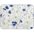 thumbnail image 1 of Daisy Floral Blue Dish Drying Mat for Kitchen Counter Microfiber Absorbent Dish Drainer Mat Small Kitchen Drying Rack Mat Heat Resistant Drying Pad for Counter 16 x 18, 1 of 1