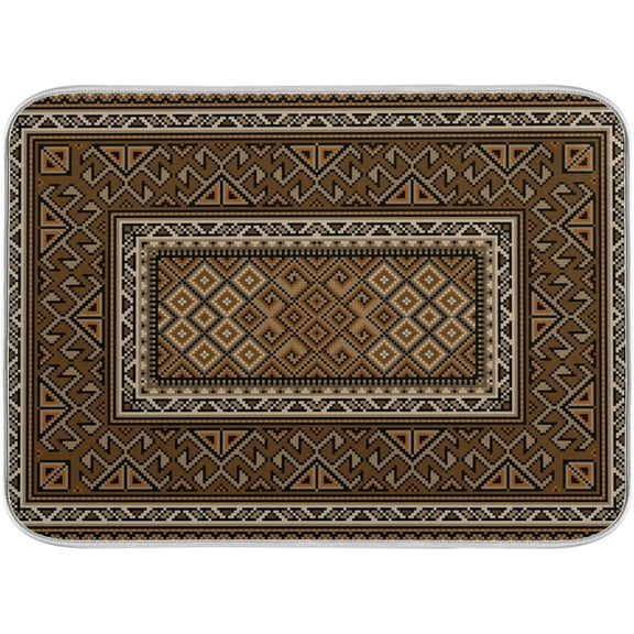 Daisy Floral Blue Dish Drying Mat for Kitchen Counter Microfiber Absorbent Dish Drainer Mat Small Kitchen Drying Rack Mat Heat Resistant Drying Pad for Counter 16 x 18