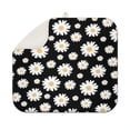 thumbnail image 1 of Daisy Floral Dish Drying Mat for Kitchen Counter Microfiber Dish Rack Mat Absorbent Foldable Drying Pad Spring Summer Flowers Drainer Mat 16x18 Inch, 1 of 7