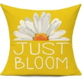 thumbnail image 1 of Daisy Floral Gnomes Throw Pillow Covers Outdoor Spring Summer Decorative Cushion Cases Home Décor Decorations for Patio Couch Chair Sofa 18x18inch, 1 of 1