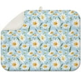 thumbnail image 1 of Daisy Floral Kitchen Dish Drying Mat Microfiber Counter Pad Absorbent Foldable Rack Mat Spring Summer Decor 18x24 Inch, 1 of 5