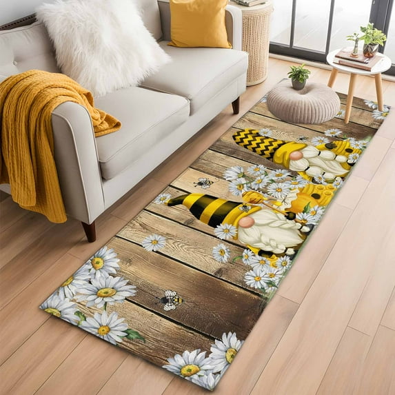 Daisy Floral Kitchen Runner Rug 2x6 Washable Runners for Hallway Non ...