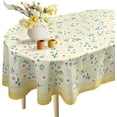 thumbnail image 1 of Daisy Floral Oval Tablecloth 60 x 84, Yellow White Floral Spring Tablecloth Table Cover, Elegant Country Table Cloths for Parties, Kitchen Dining Table,Polyester Fabric Flower Tablecloth, Daisy Decor, 1 of 6