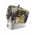 thumbnail image 1 of Daisy Floral Small Toaster Cover 2 Slice, Kitchen Appliance Covers, Vintage Watercolor Bee Gnomes Flowers Toaster Oven Cover with Loop, Bread Machine Cover Polyester Dust Cover Protection, 1 of 4