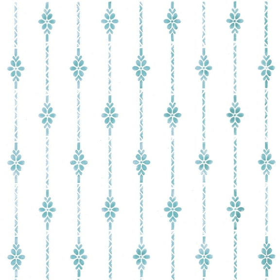 Daisy Floral Stripe Wall Stencil | Home Decor Stencils for Painting on Walls, Canvas, Signs, Wood | Reusable Stencil | PND112 by Designer Stencils