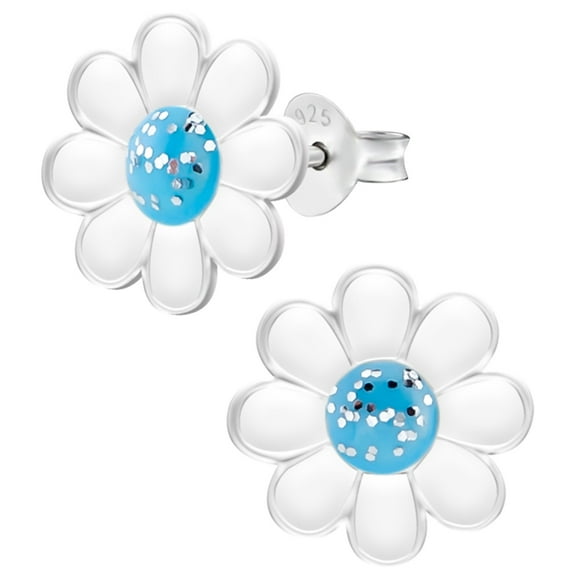 Daisy Flower 925 Sterling Silver Stud Earrings