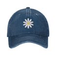 thumbnail image 1 of Daisy Flower Baseball Cap Vintage Soft Washed Denim,Golf Dad Hat Adjustable Trucker Hats for Men Women Unisex Adult,Navy Blue, 1 of 7