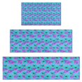 thumbnail image 1 of Daisy Flower Blue Blooms Pattern Kitchen Rugs Sets Of 3,Kitchen Runner Rugs Non Skid Washable,Decorative Kitchen Floor Mats for Kitchen,Sink,Laundry,17"x30"+ 17"x47" + 17"x59", 1 of 6