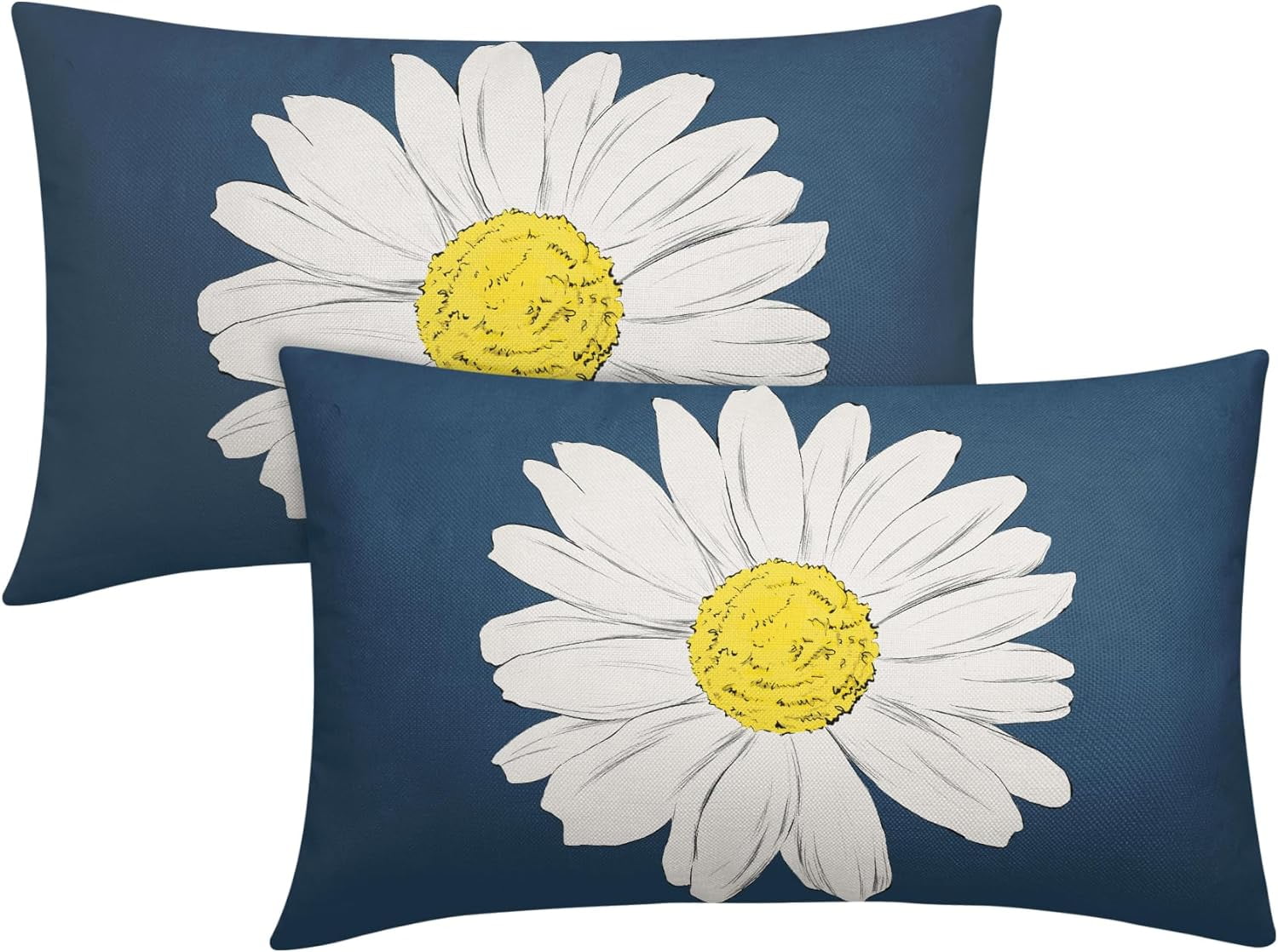 HEIFAM Chinoiserie Blue Floral Pillow Cover 12x20 - Decorative Spring Pillow Case For Sofa, Bedroom - View #9