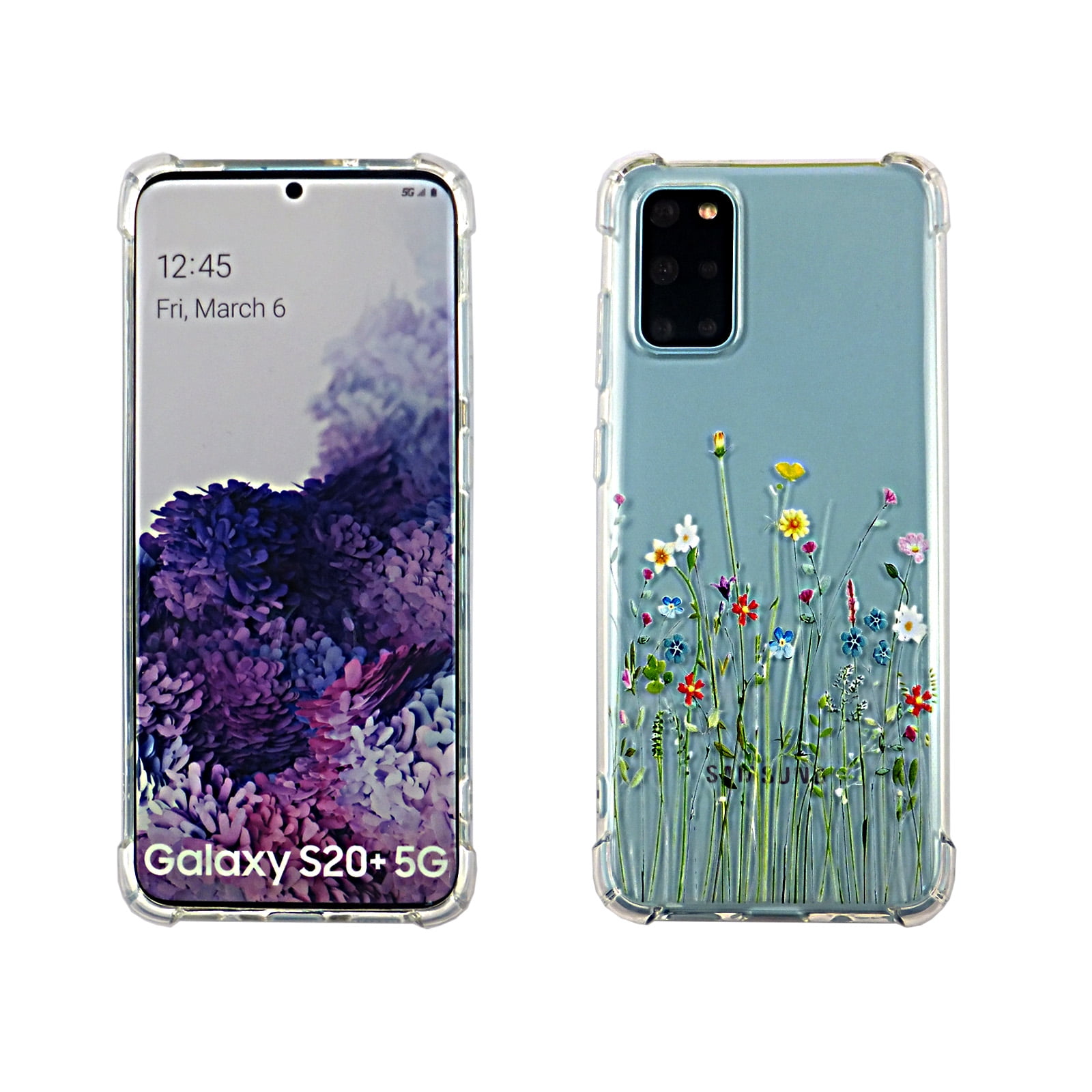 Phone Case Amazon S20+ Case White Flower Case For Samsung Galaxy