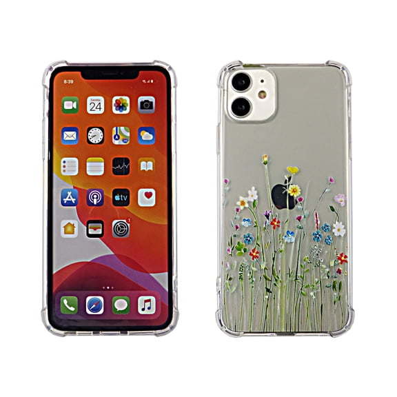 Daisy Flower For iPhone 11 Pro MAX Case TPU Clear Soft & Flexible Ultra-Thin Shockproof Anti-Scratch Transparent Bumper Slim Lightweight Protective Cover for iPhone 6.5 Inch 2019 Women Girls